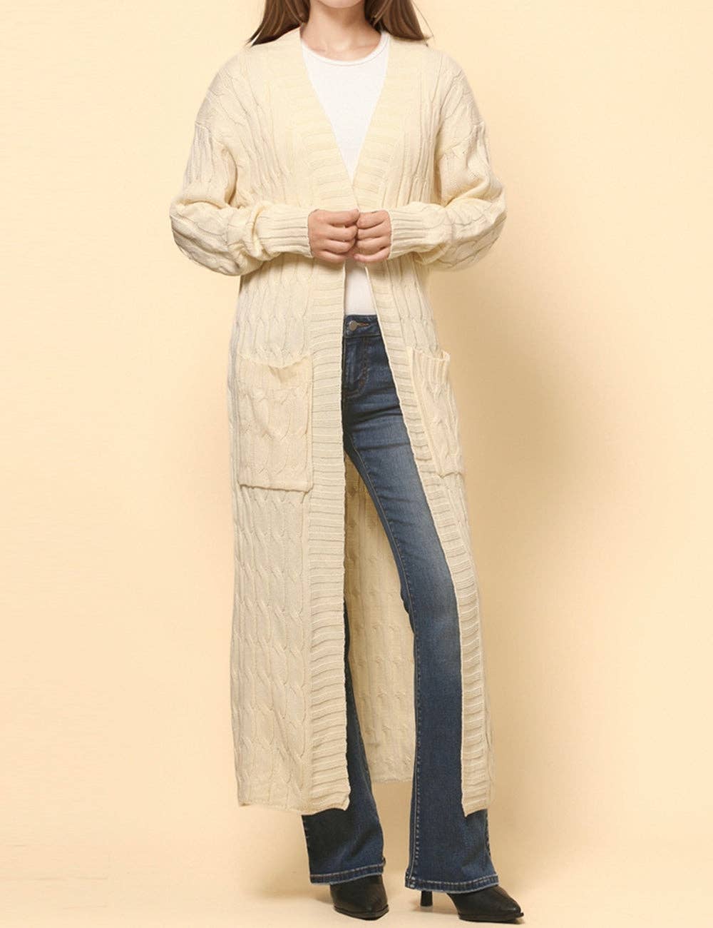 Cable Knit Duster Cardigan