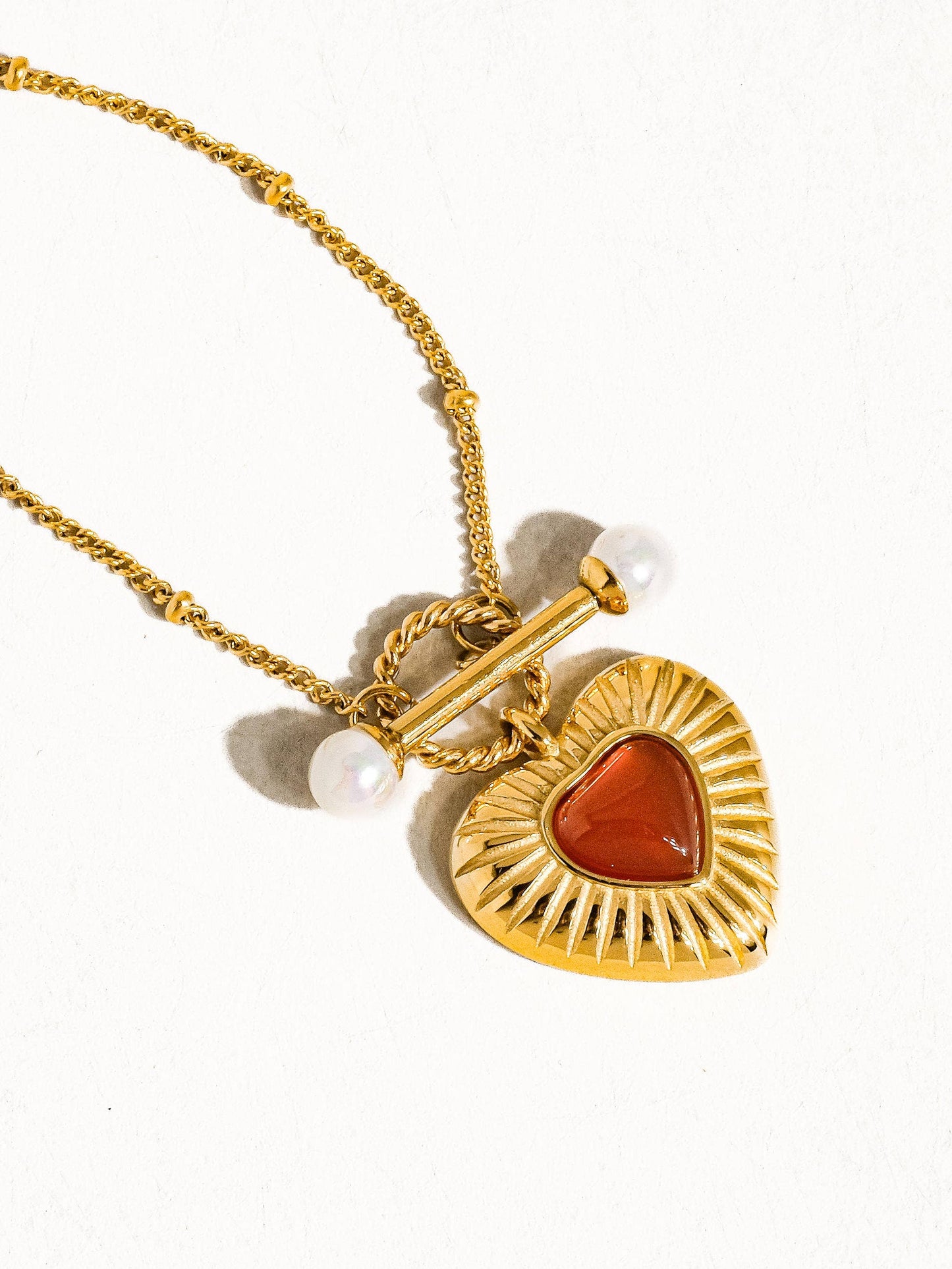 Havana 18K Non-Tarnish Vintage Heart Chain Necklace