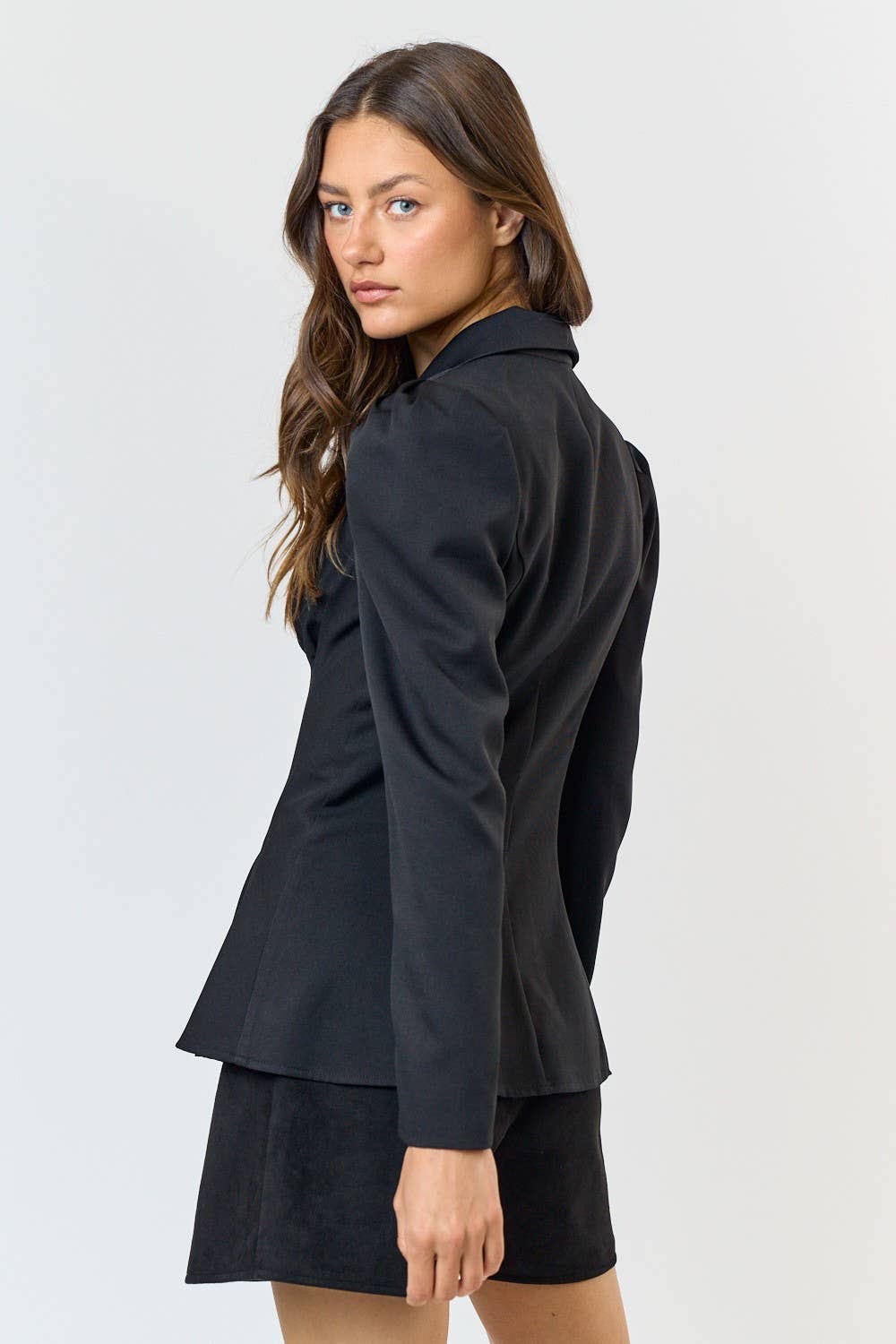 Statement Shoulder Tailored Blazer Jacket