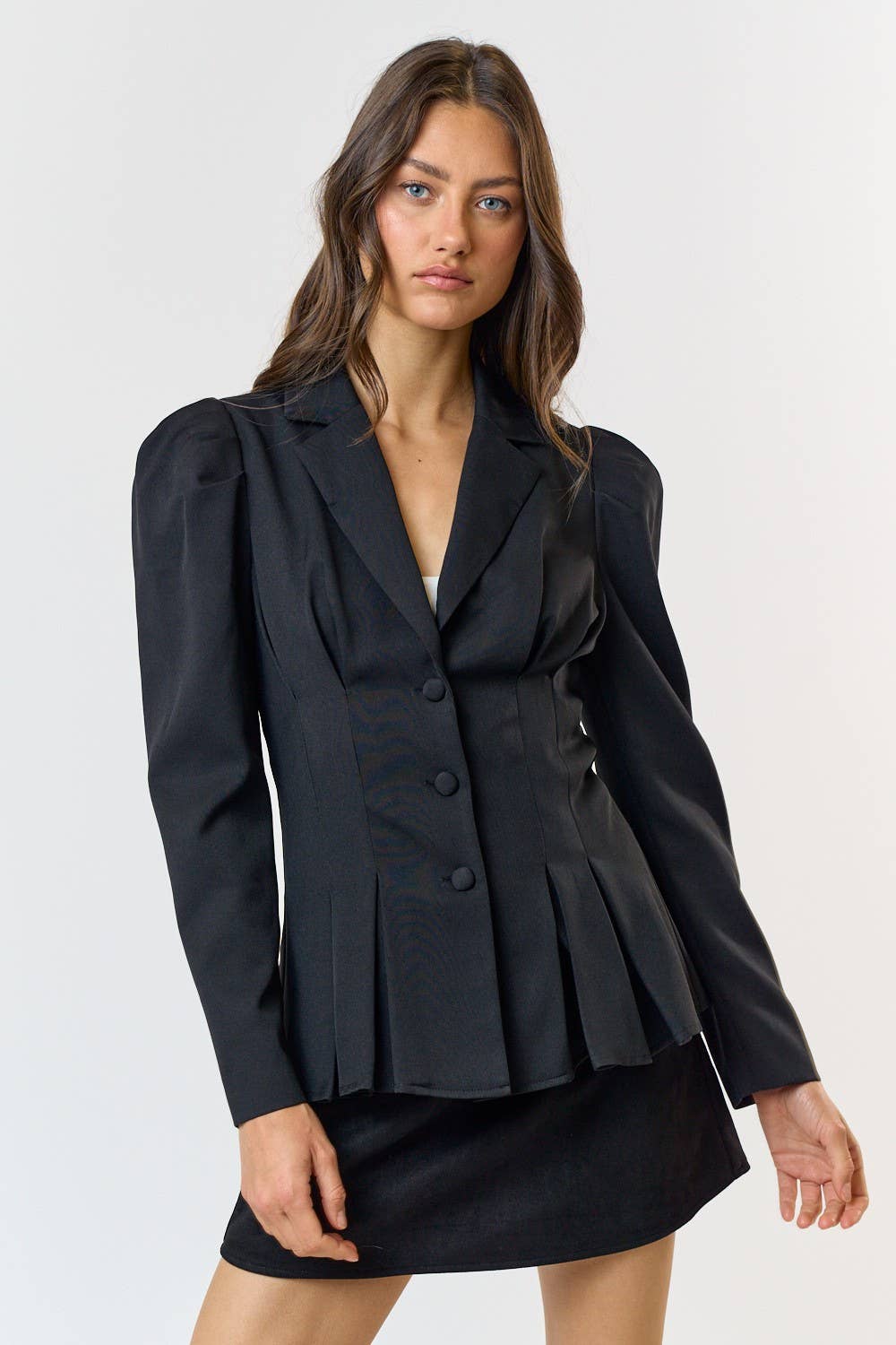 Statement Shoulder Tailored Blazer Jacket