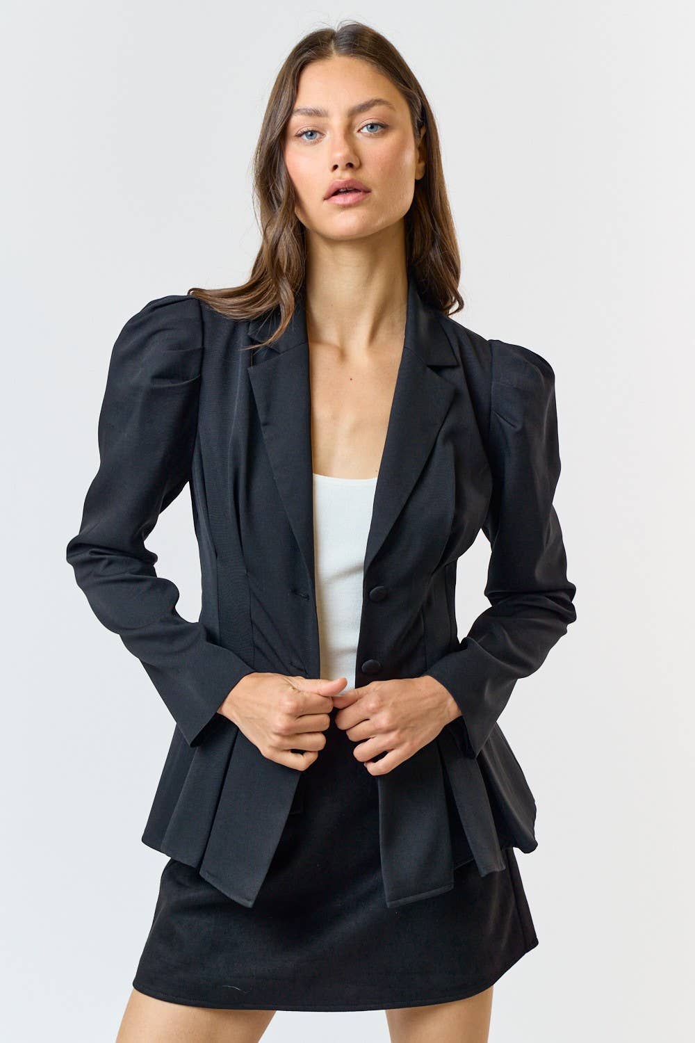 Statement Shoulder Tailored Blazer Jacket