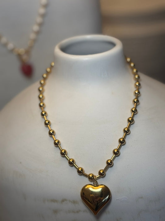 Gold Heart Pendent Necklace