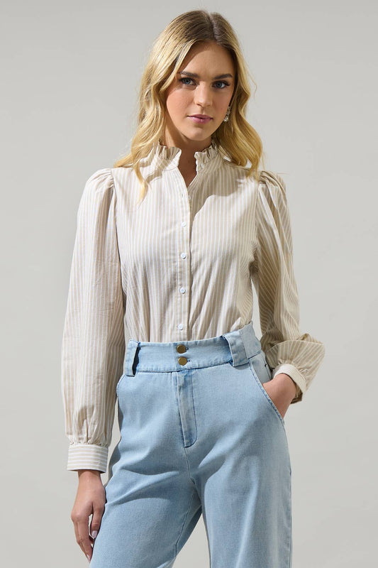 Sandy Striped Doris Button Down Shirt