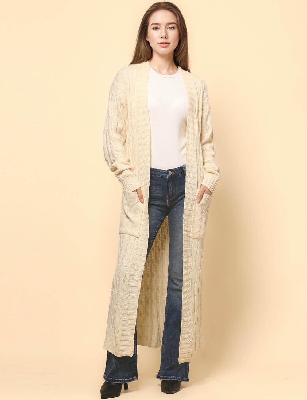 Cable Knit Duster Cardigan