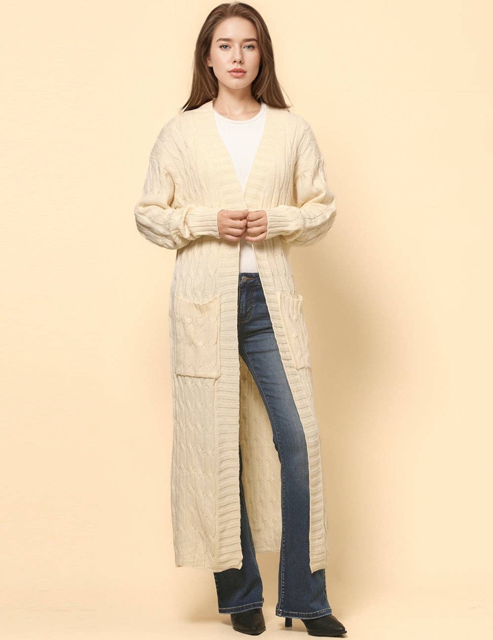 Cable Knit Duster Cardigan