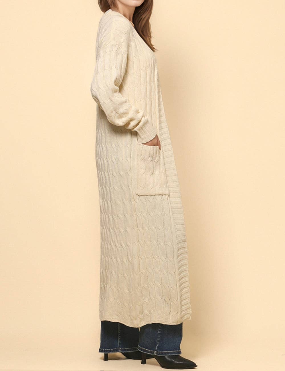 Cable Knit Duster Cardigan