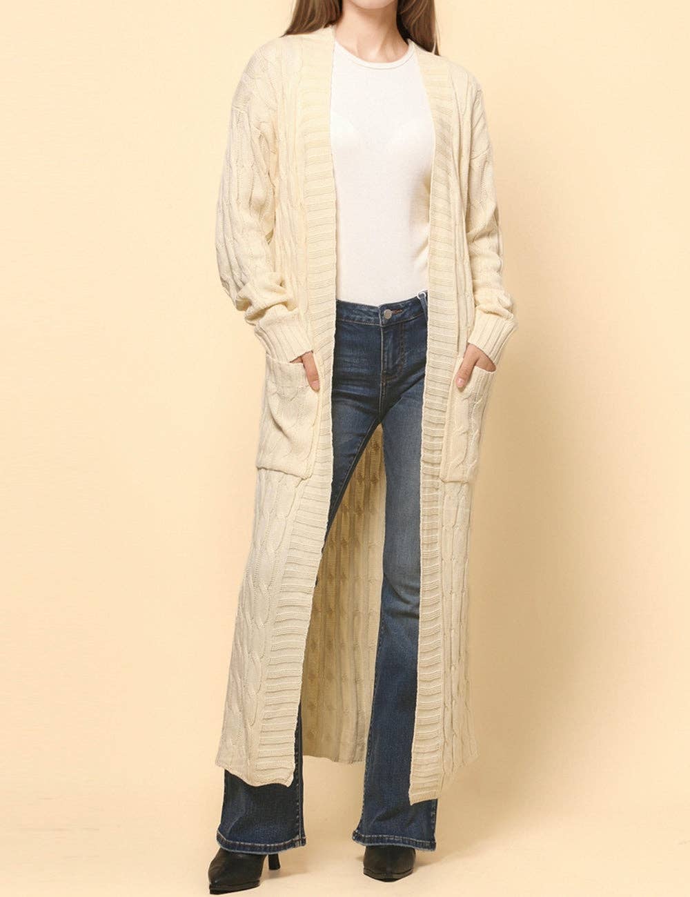 Cable Knit Duster Cardigan